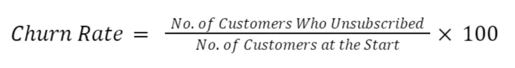 Customer Churn Rate Formula