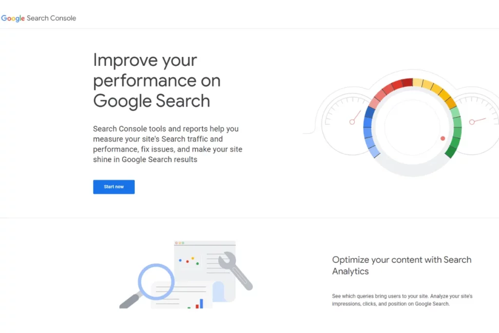 Google Console Homepage