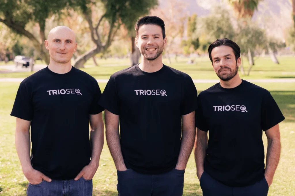 Nathan to the left, Steven in the center, and Connor to the right in TRIOS® gear.